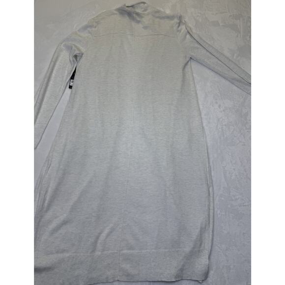 Nic Zoe Long Cardigan Women’s Sz L Open Front Cotton Cashmere Rolled Hem Duster - Picture 4 of 10